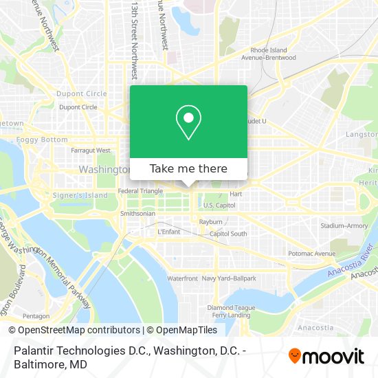 Palantir Technologies D.C. map