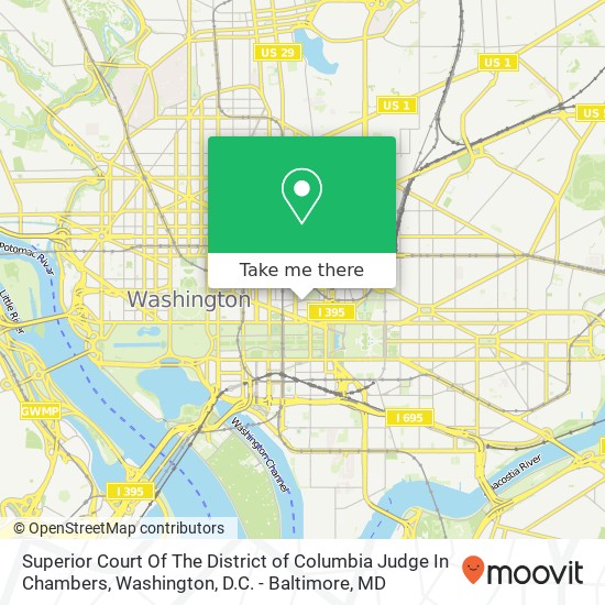 Superior Court Of The District of Columbia Judge In Chambers map