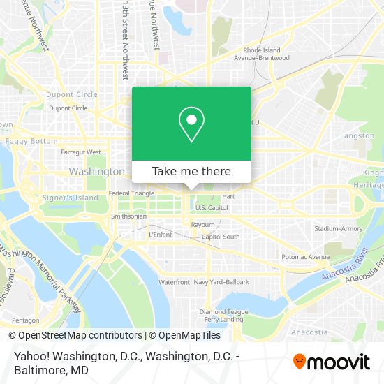 Yahoo! Washington, D.C. map