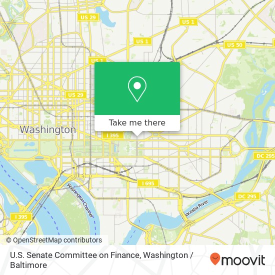 U.S. Senate Committee on Finance map