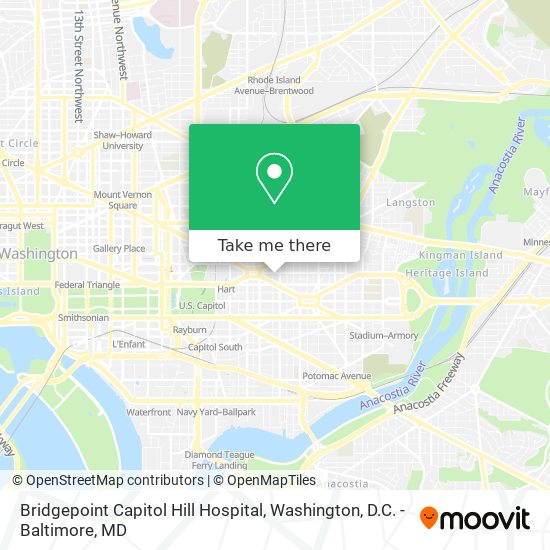 Mapa de Bridgepoint Capitol Hill Hospital