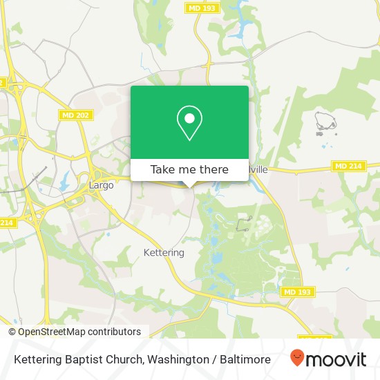 Kettering Baptist Church map