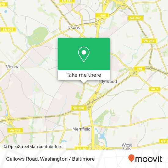 Mapa de Gallows Road