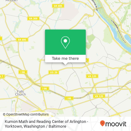 Mapa de Kumon Math and Reading Center of Arlington - Yorktown