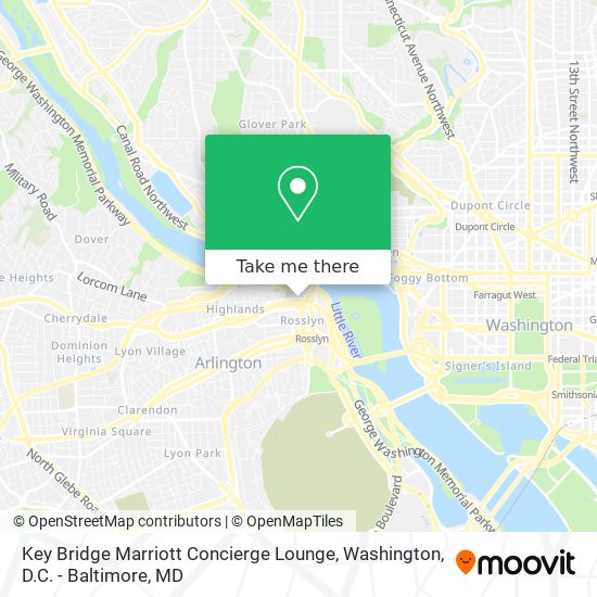 Mapa de Key Bridge Marriott Concierge Lounge