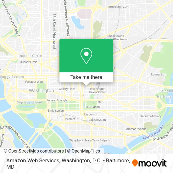 Mapa de Amazon Web Services