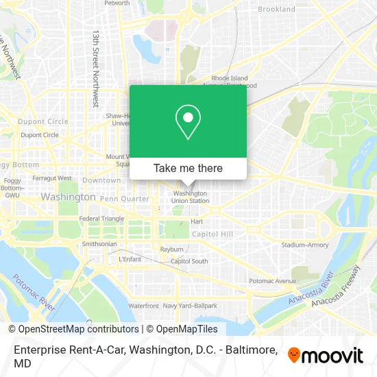 How to Get to Enterprise Rent-A-Car in Washington by Bus, Metro or Train?