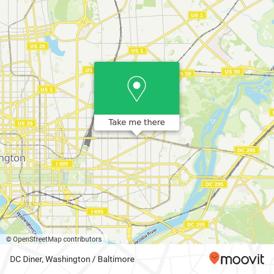 DC Diner map