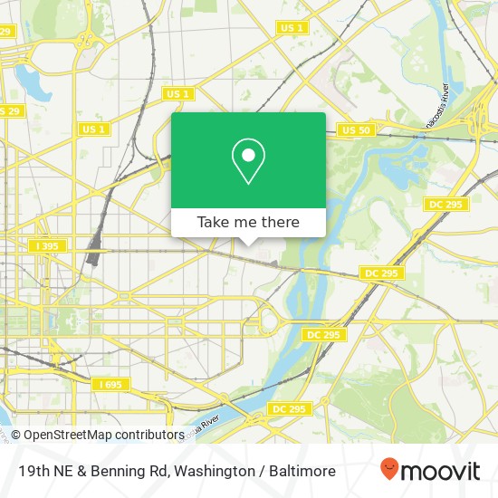 Mapa de 19th NE & Benning Rd