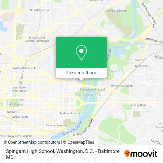 Spingarn High School map