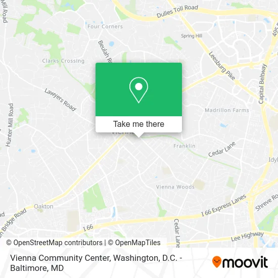 Vienna Community Center map