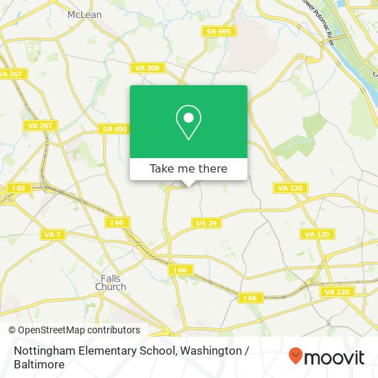 Mapa de Nottingham Elementary School