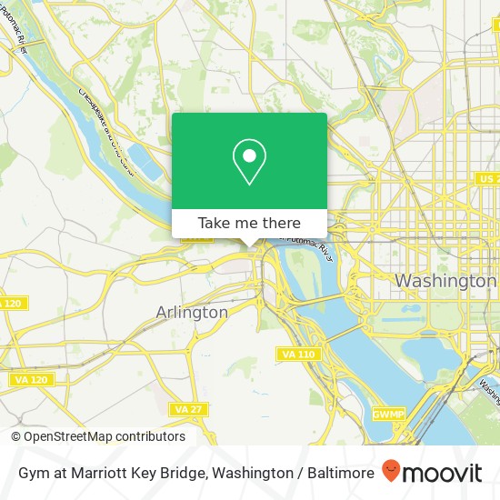 Gym at Marriott Key Bridge map