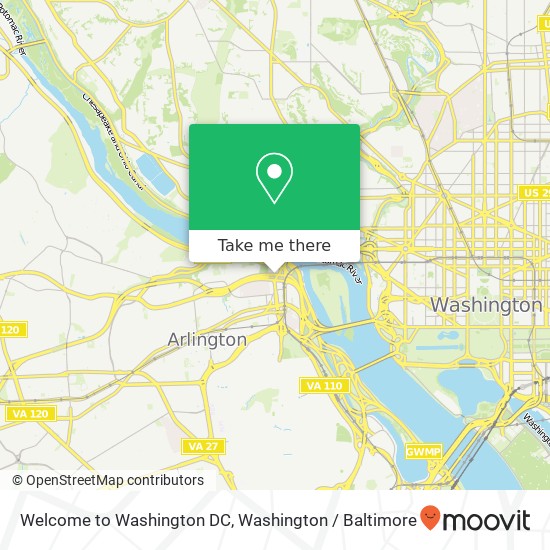 Mapa de Welcome to Washington DC