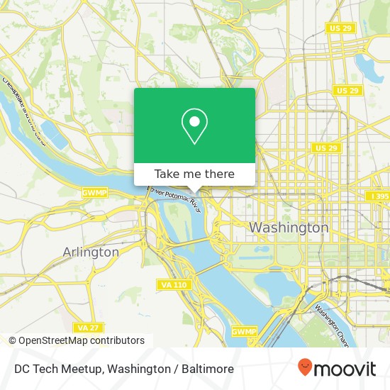DC Tech Meetup map