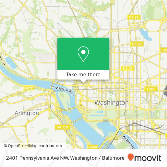 2401 Pennsylvania Ave NW map