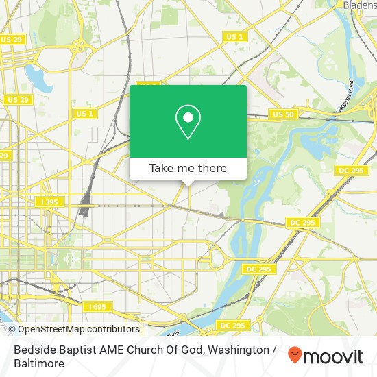 Mapa de Bedside Baptist AME Church Of God