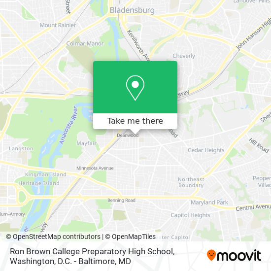 Mapa de Ron Brown Callege Preparatory High School