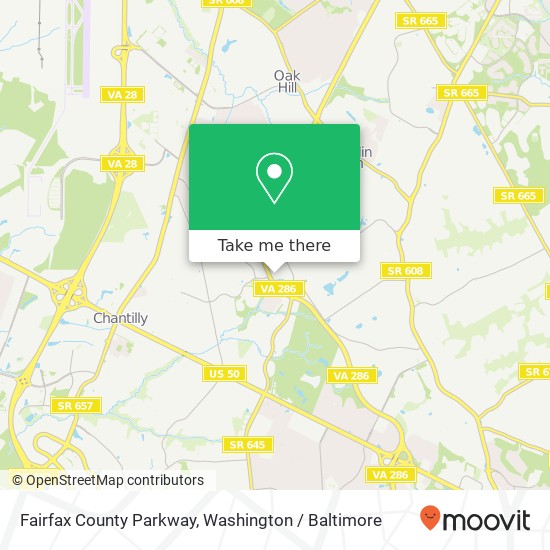 Fairfax County Parkway map