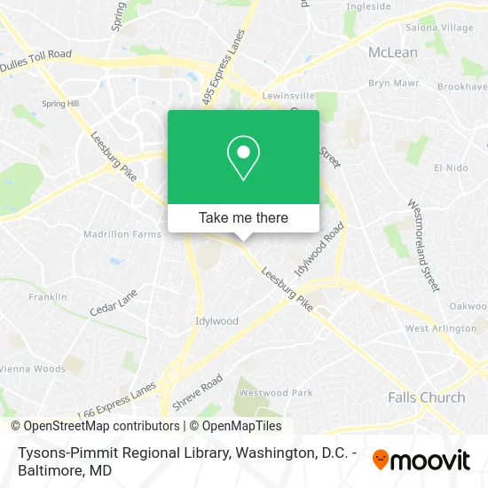 Tysons-Pimmit Regional Library map