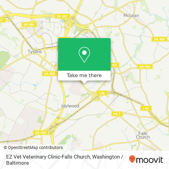 Mapa de EZ Vet Veterinary Clinic-Falls Church
