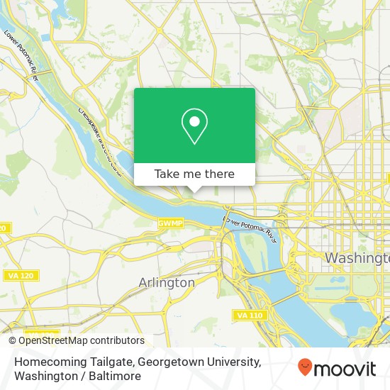 Mapa de Homecoming Tailgate, Georgetown University