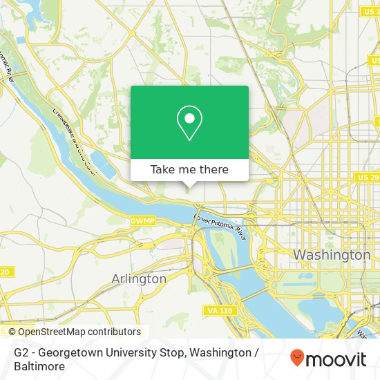 Mapa de G2 - Georgetown University Stop