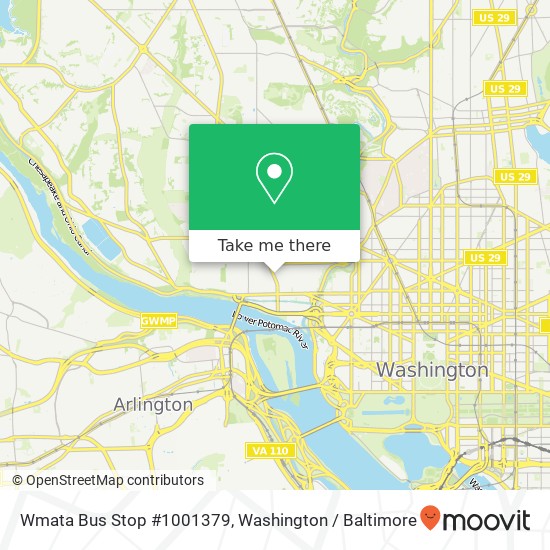 Mapa de Wmata Bus Stop #1001379