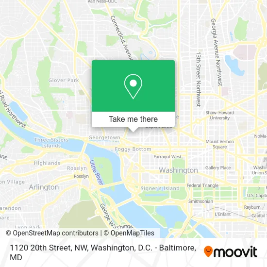 Mapa de 1120 20th Street, NW