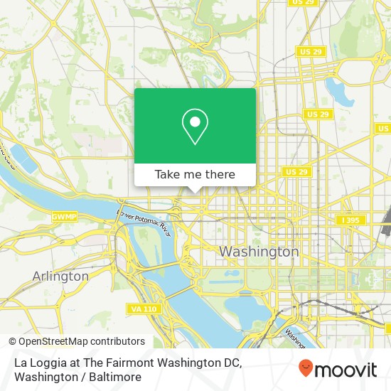 La Loggia at The Fairmont Washington DC map