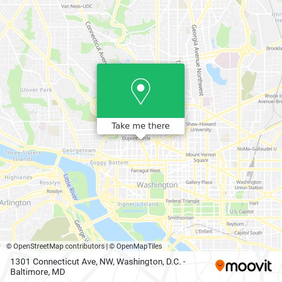 1301 Connecticut Ave, NW map