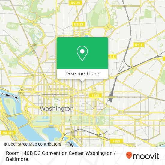 Mapa de Room 140B DC Convention Center