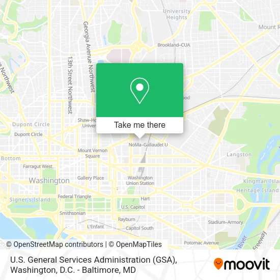 U.S. General Services Administration (GSA) map