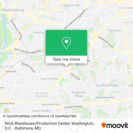 NGA Warehouse / Production Center map