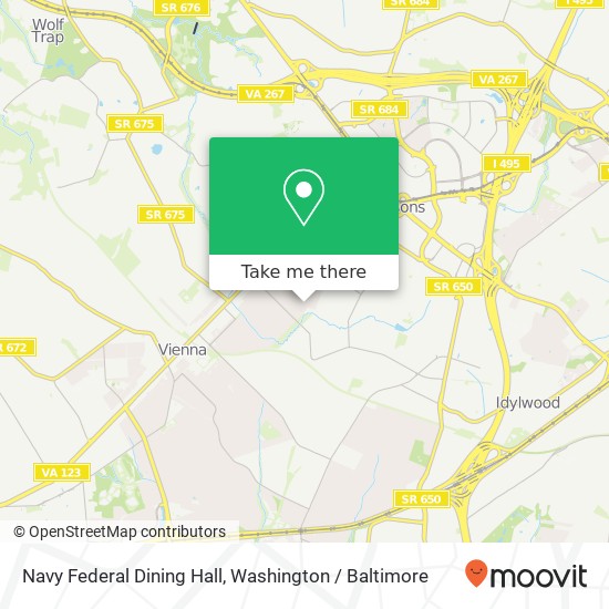 Mapa de Navy Federal Dining Hall