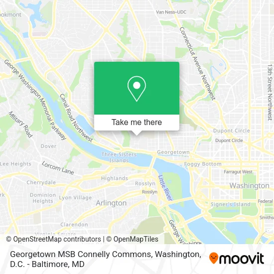 Mapa de Georgetown MSB Connelly Commons