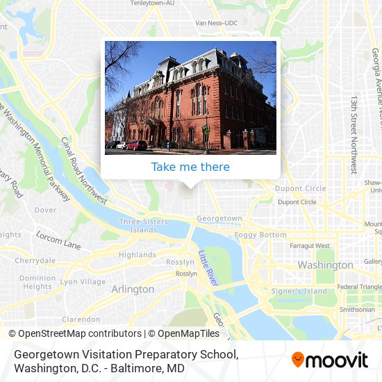Mapa de Georgetown Visitation Preparatory School