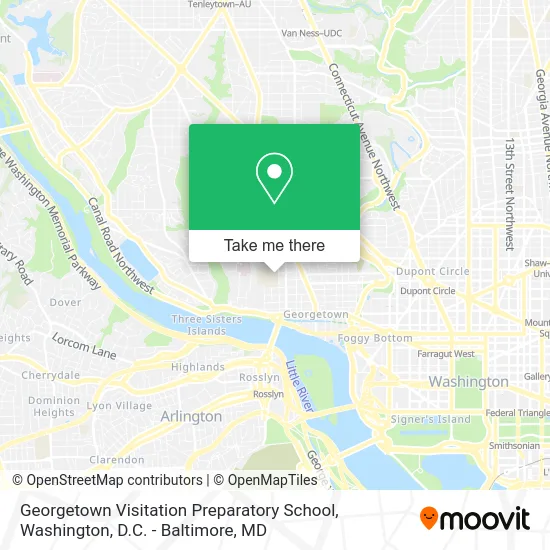 Georgetown Visitation Preparatory School map