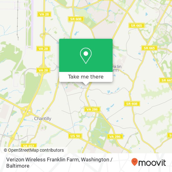 Mapa de Verizon Wireless Franklin Farm