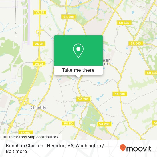 Mapa de Bonchon Chicken - Herndon, VA