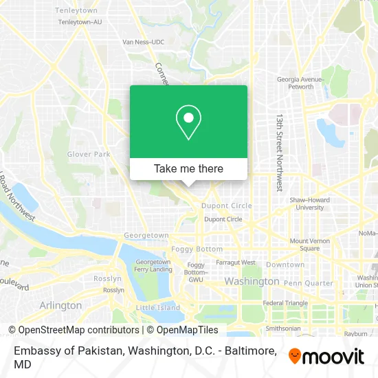Embassy of Pakistan map