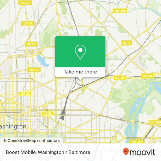 Mapa de Boost Mobile