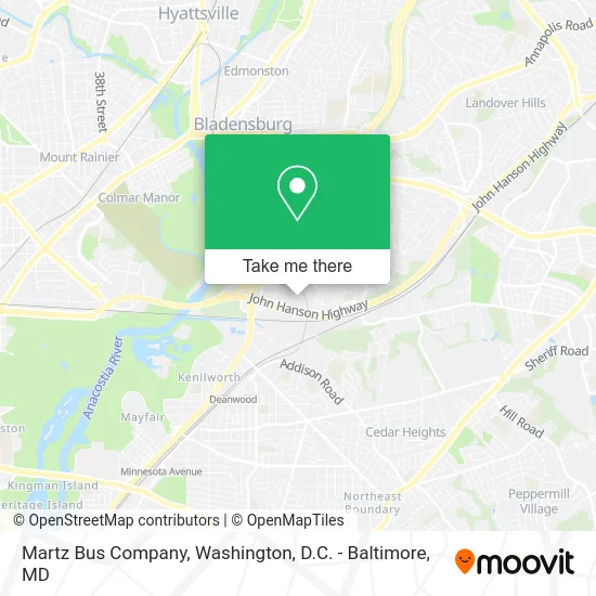 Martz Bus Company map