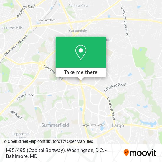 Mapa de I-95/495 (Capital Beltway)