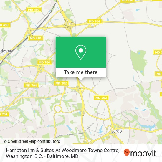 Mapa de Hampton Inn & Suites At Woodmore Towne Centre