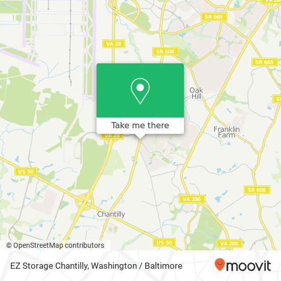 Mapa de EZ Storage Chantilly