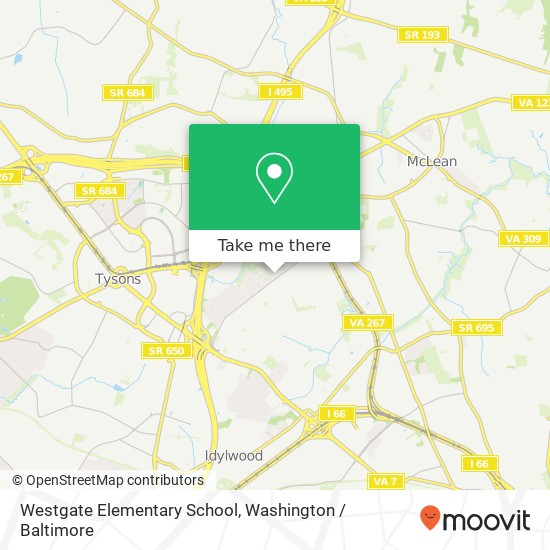 Mapa de Westgate Elementary School