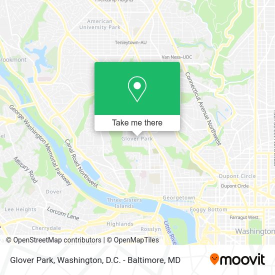 Glover Park map