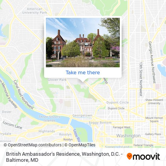 Mapa de British Ambassador's Residence