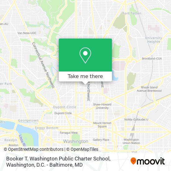 Booker T. Washington Public Charter School map